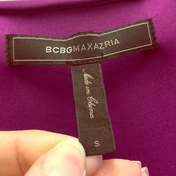 BCBGMaxAzria Magenta Dress Sz S 3/4 sleeves - Picture 4 of 5